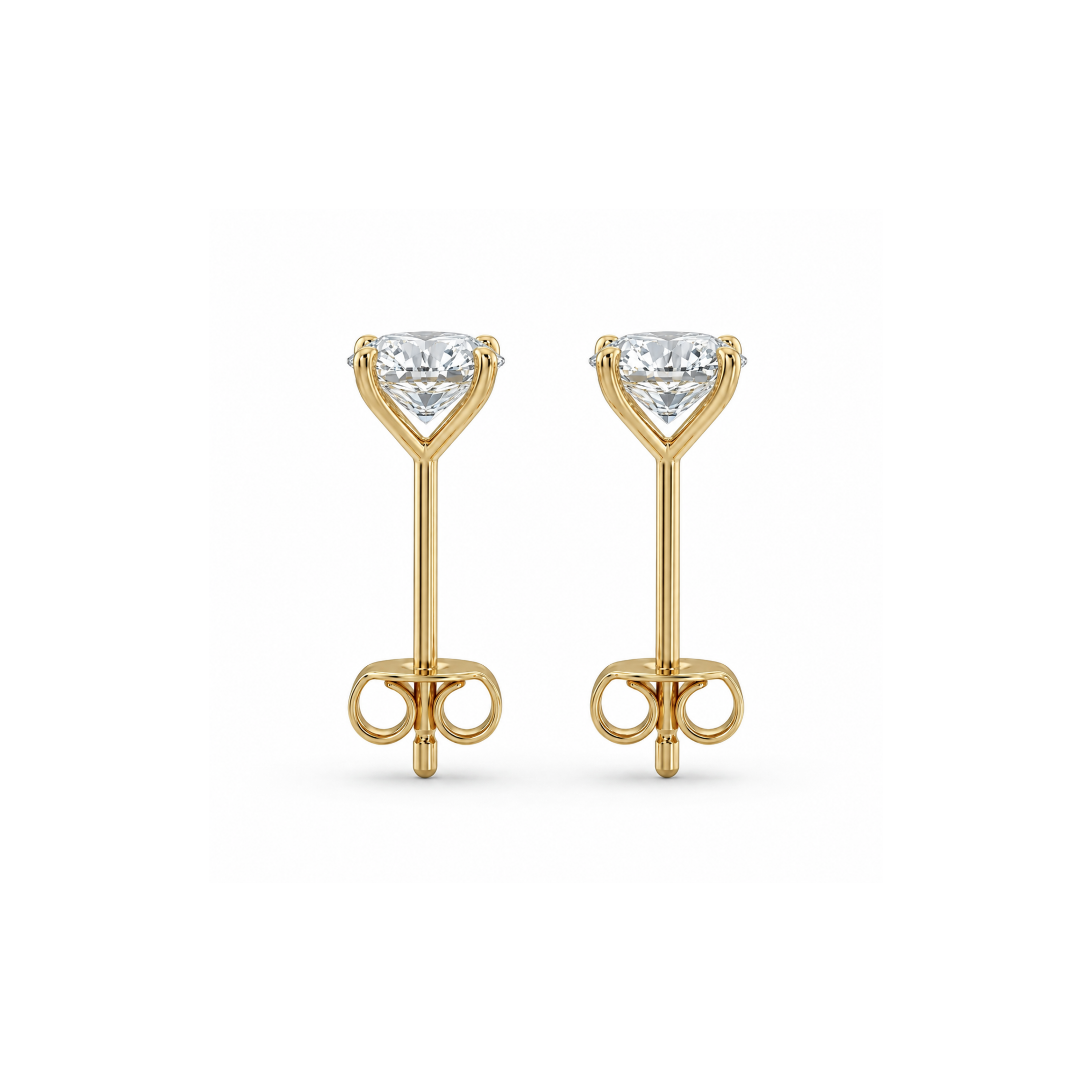 Round Lab Diamond Studs | Gold 1.490CT