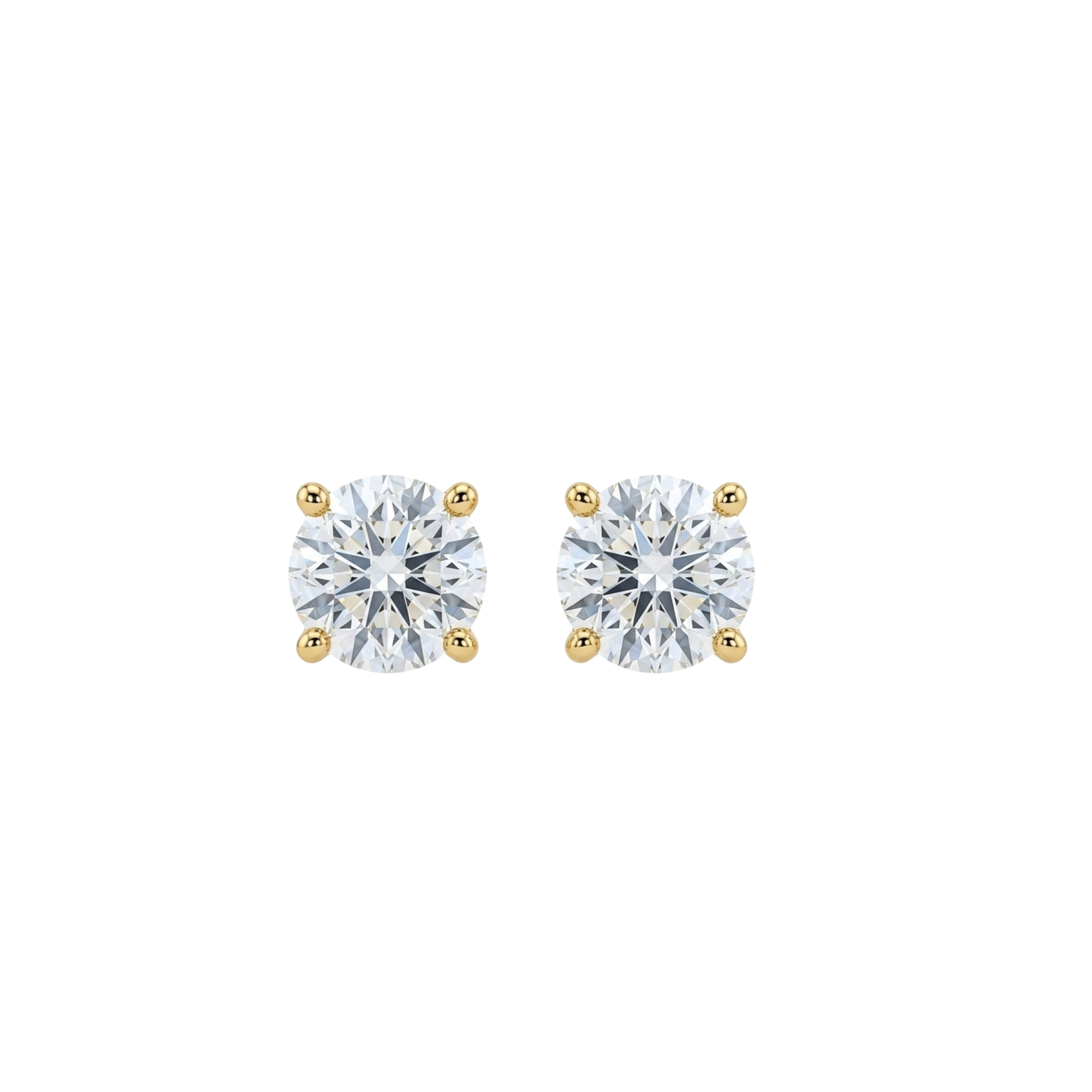 Round Lab Diamond Studs | Gold 1.490CT